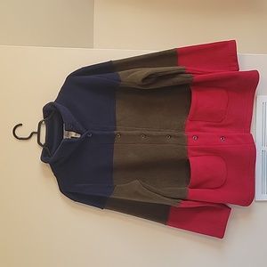Vintage Color Block Fleece Jacket